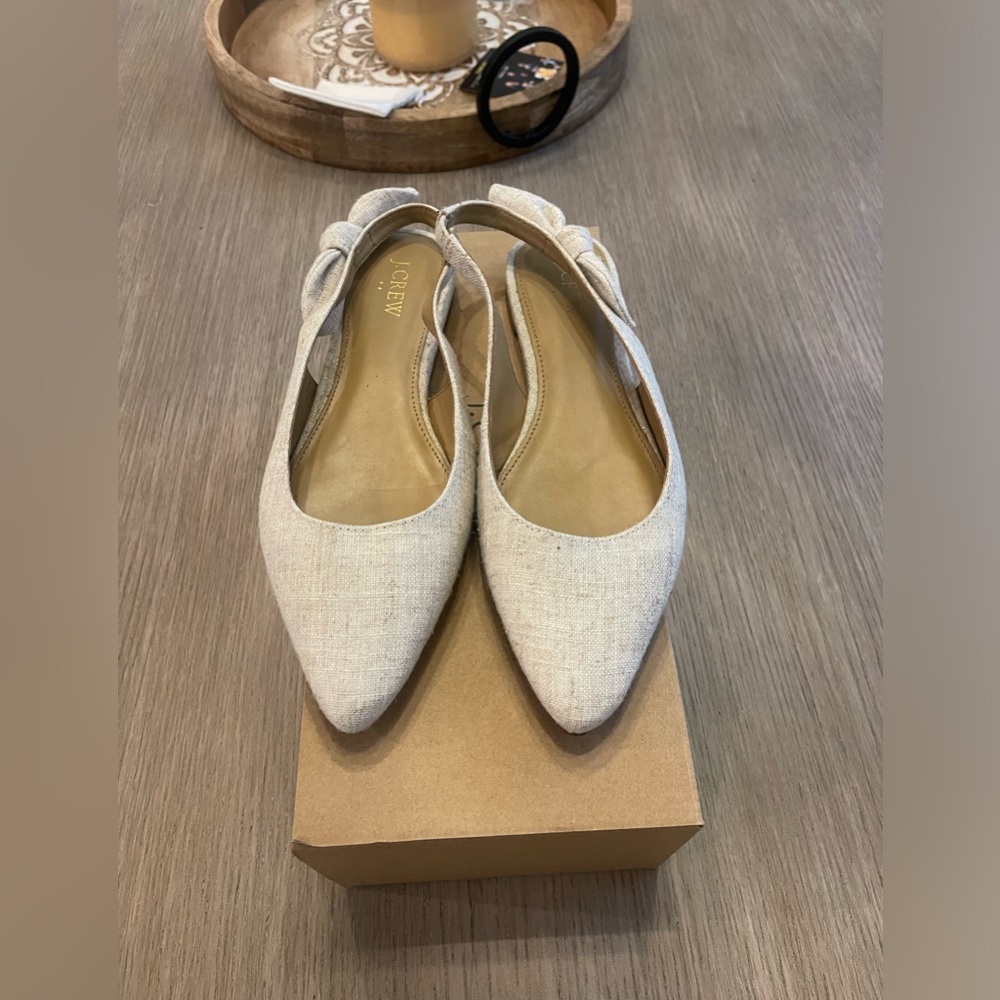 J Crew Factory bow sling back